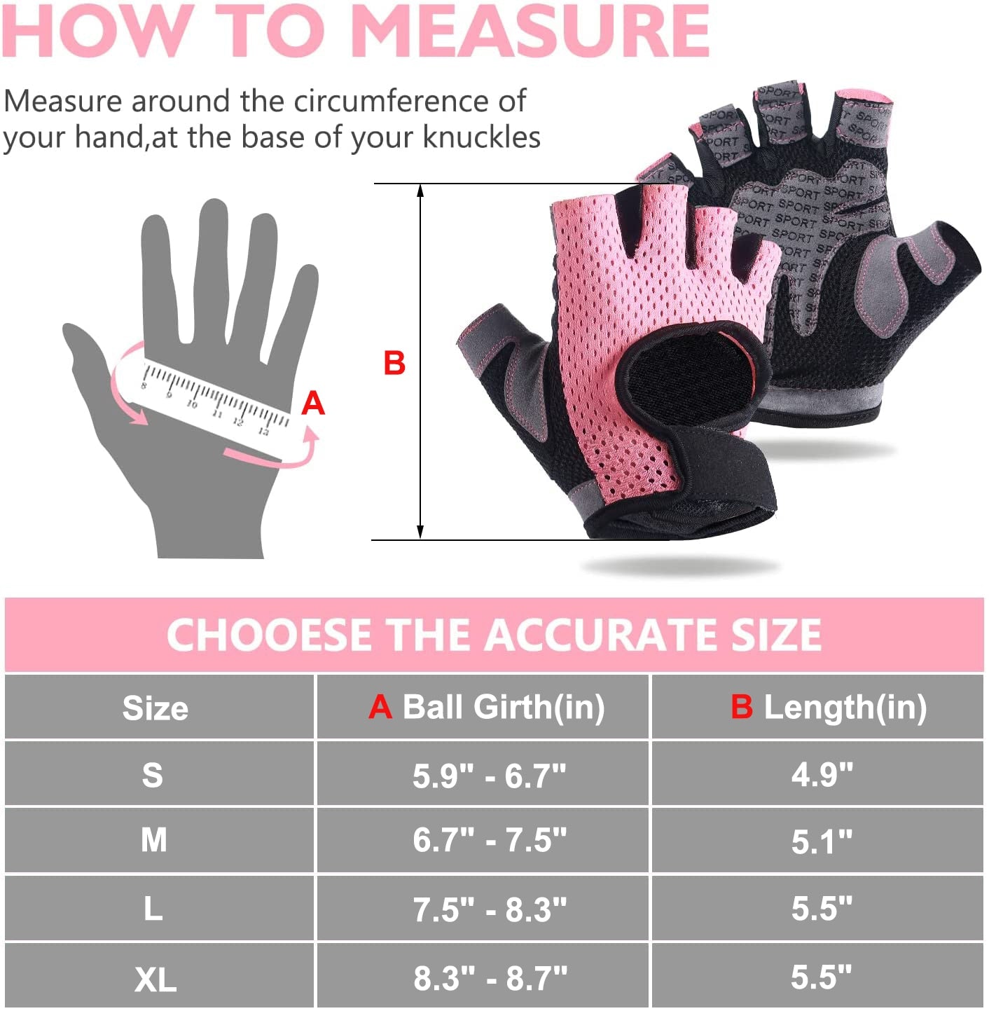 CTHOPER Weight Lifting Gloves for Men Women Gym Gloves with Anti Slip Palm Protection Breathable Gloves for Workout Training