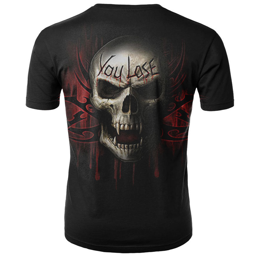 Men's 3D Skull Printed Short Sleeve T Shirts - CTHOPER