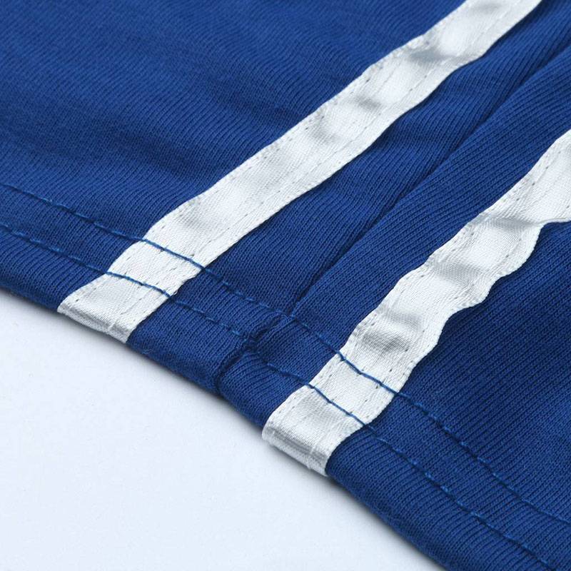 Women's Striped Workout Crop Top and Shorts Set - CTHOPER