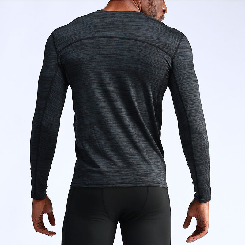 Men's Long Sleeve Fitting Exercise T Shirts - CTHOPER