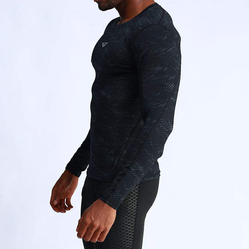 Men's Long Sleeve Fitting Exercise T Shirts - CTHOPER