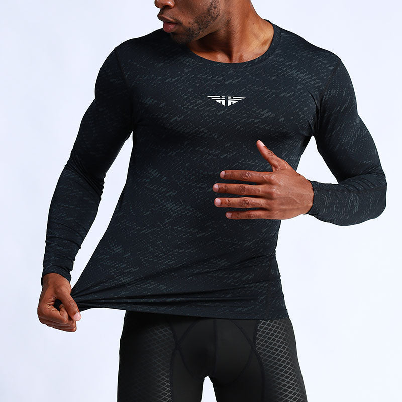 Men's Long Sleeve Fitting Exercise T Shirts - CTHOPER