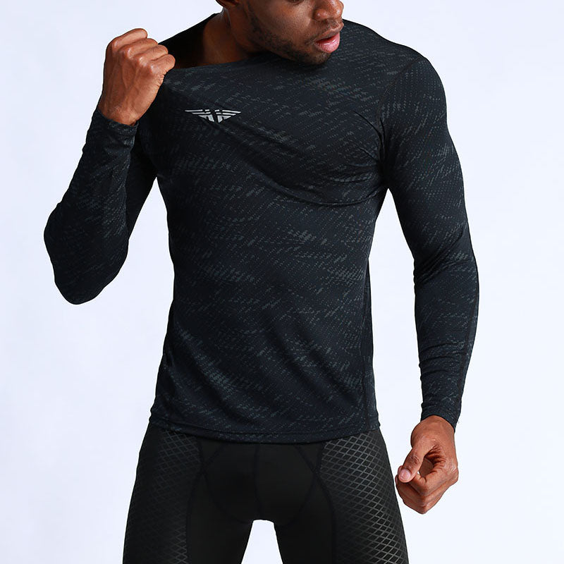 Men's Long Sleeve Fitting Exercise T Shirts - CTHOPER
