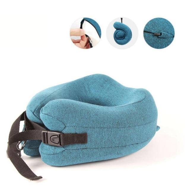 Memory Foam Travel Neck Pillow Head Chin Support Cushion for Sleeping on Airplane Car Office Pillows Travel Headrest Cushion
