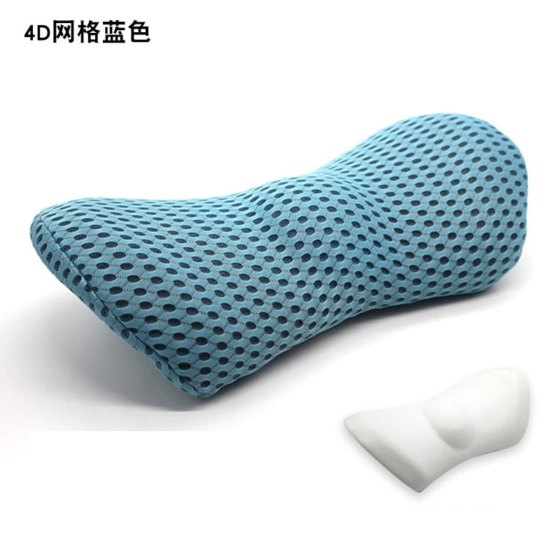 Breathable Memory Cotton Physiotherapy Lumbar Pillow Waist For Car Seat Back Pain Support Cushion Bed Sofa Office Sleep Pillows
