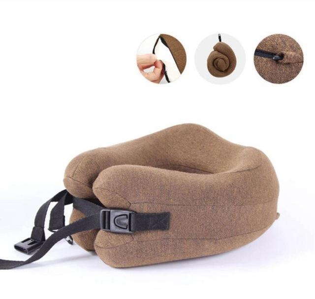 Memory Foam Travel Neck Pillow Head Chin Support Cushion for Sleeping on Airplane Car Office Pillows Travel Headrest Cushion