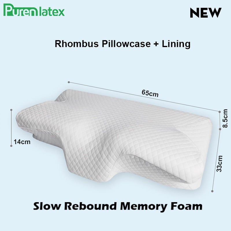 14cm Contour Memory Foam Cervical Pillow Orthopedic Neck Pain Pillow for Side Back Stomach Sleeper Remedial Pillows