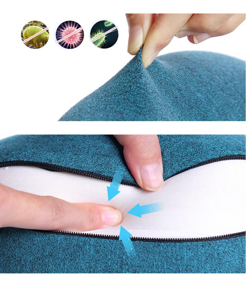 Memory Foam Travel Neck Pillow Head Chin Support Cushion for Sleeping on Airplane Car Office Pillows Travel Headrest Cushion