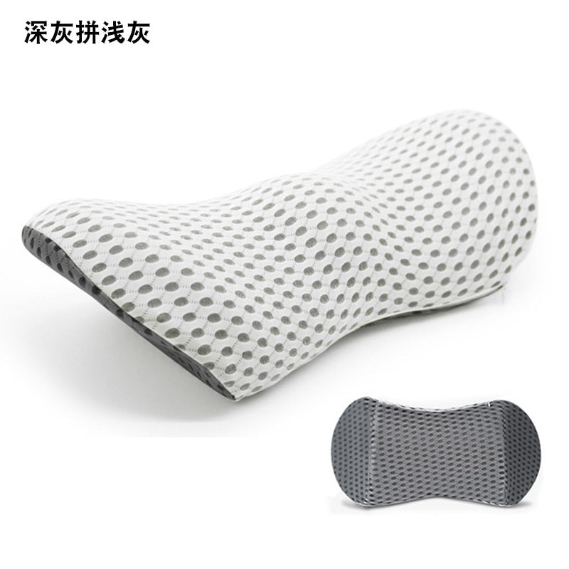 Breathable Memory Cotton Physiotherapy Lumbar Pillow Waist For Car Seat Back Pain Support Cushion Bed Sofa Office Sleep Pillows