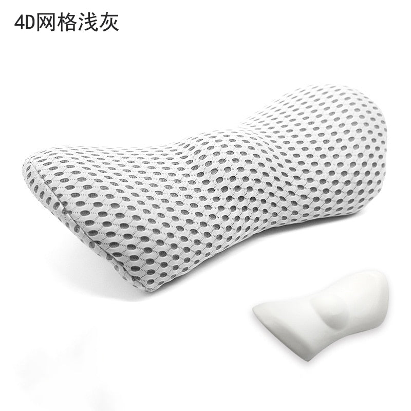 Breathable Memory Cotton Physiotherapy Lumbar Pillow Waist For Car Seat Back Pain Support Cushion Bed Sofa Office Sleep Pillows