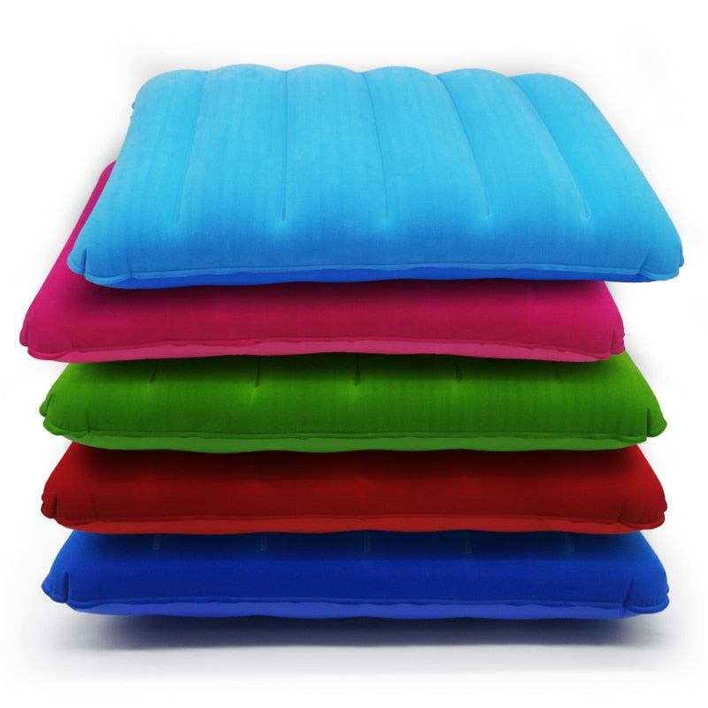 Folding Pillow Outdoor Travel Sleep Pillow Inflatable Portable Rest Pillow Multicolor