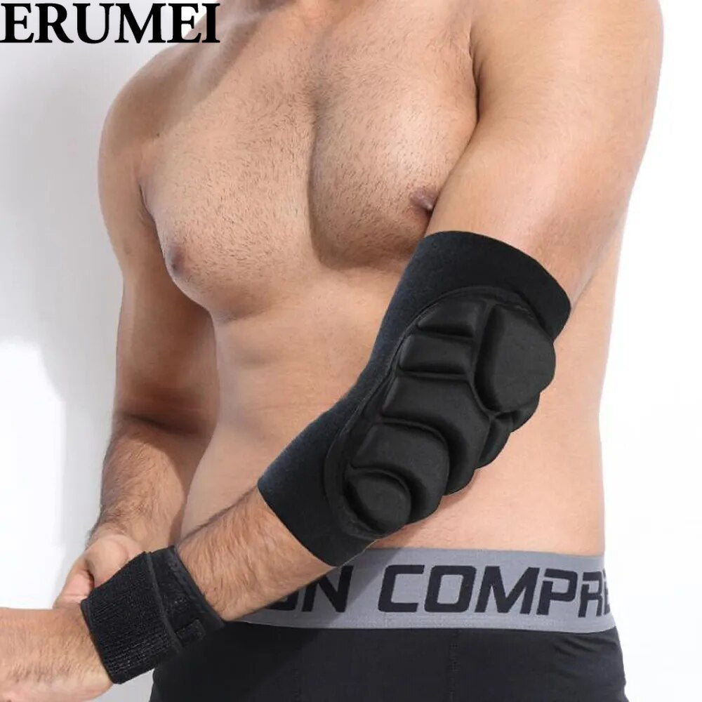 ERUMEI Professional Breathable Sports Elbow Pads Exercise Ski Elbow Support Basketball Volleyball Arm Sleeve Protection