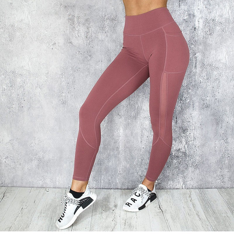 Women Mesh Pocket Sport Yoga Leggings - CTHOPER