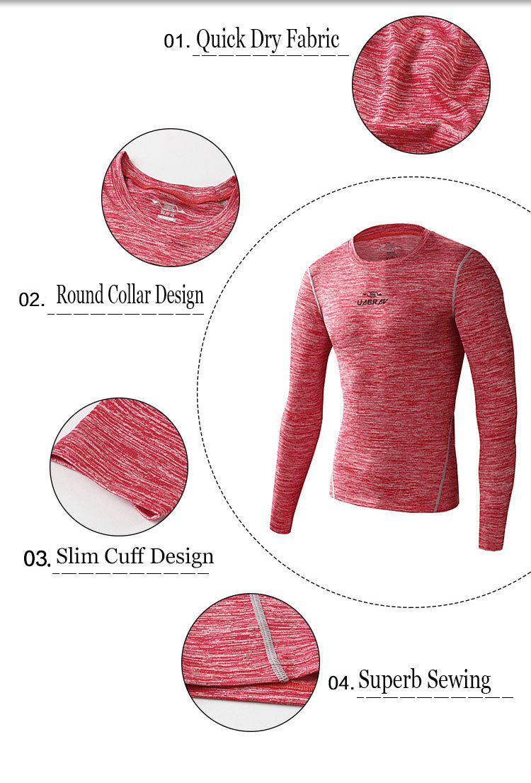 Men's Pro Running Long Sleeve Compression T-Shirts - CTHOPER