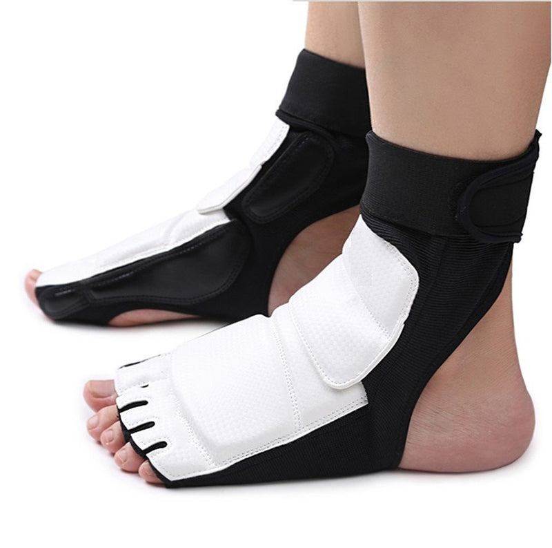 CTHOPER Children and Adult Foot Protector Gear Leather Feet Guard Ankle Suppor Protection MMA/Muay Thai/Boxing /MTB - CTHOPER