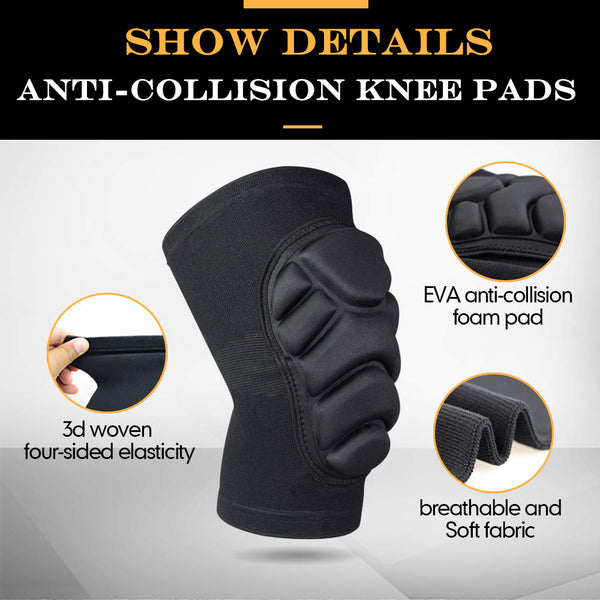 CTHOPER Knee Pads Thick Sponge Knee Sleeve for Skating Skateboard Snowboarding Football Volleyball Wrestling Cycling Basketball - CTHOPER