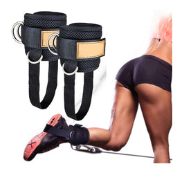 CTHOPER Fitness Ankle Straps Adjustable Foot Support Gym Weight Lifting Leg Strength Workouts Pulley With Buckle Home Leg Gym Equipment
