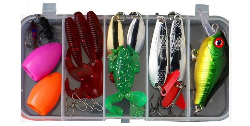 CTHOPER Kit Fishing Lures Set Hard Artificial Wobblers Metal Jig Spoons Soft Lure Fishing Silicone Bait Fishing Tackle Accessories Pesca