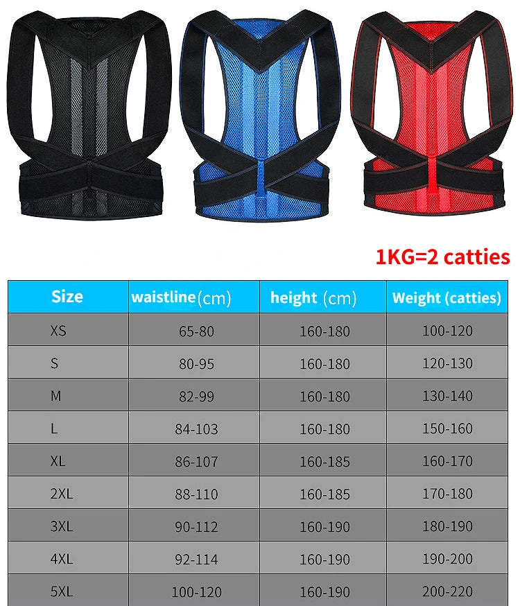 ERUMEI Shoulder Support Adjustable Back Pain Support Posture Corrector Brace Belt Medical Clavicle Corset Spine Lumbar Orthopedic Brace