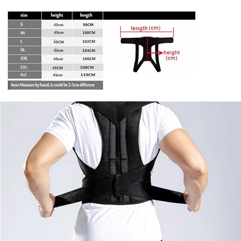 ERUMEI Shoulder Support Adjustable Back Pain Support Posture Corrector Brace Belt Medical Clavicle Corset Spine Lumbar Orthopedic Brace