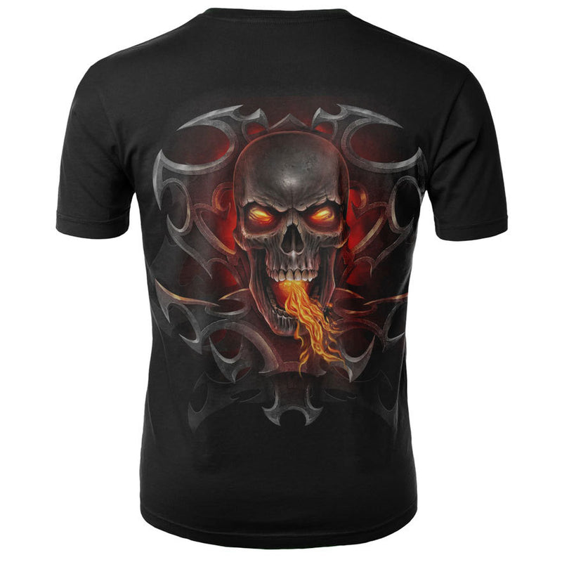 Men's Skull 3D Short Sleeve T Shirts - CTHOPER