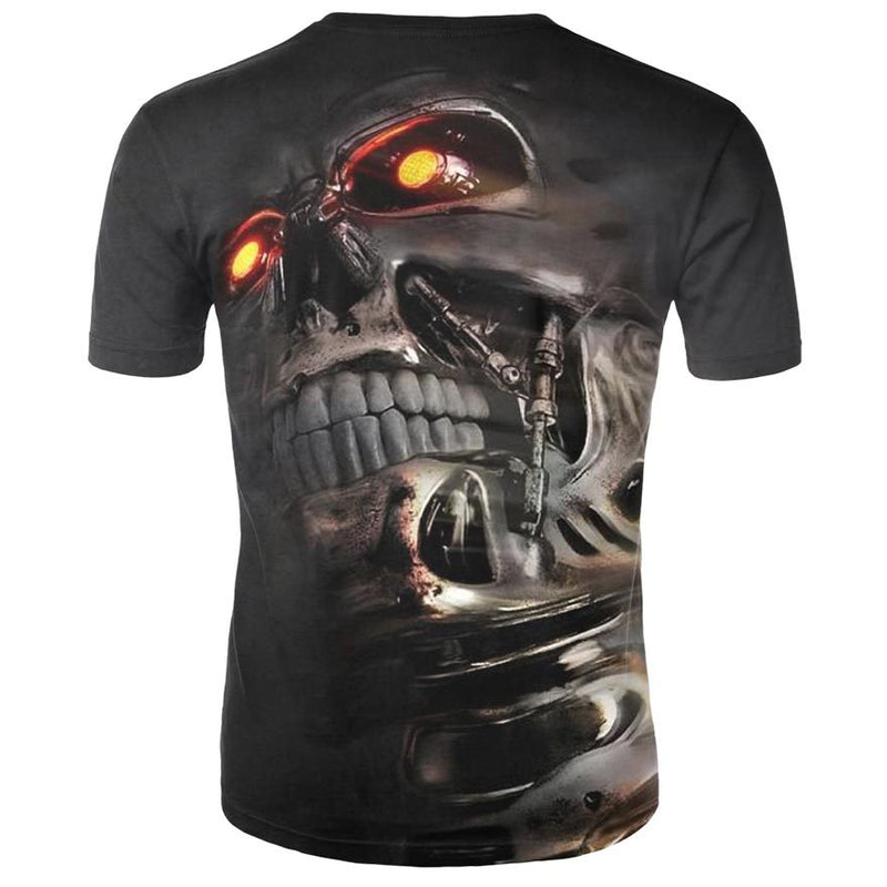 Men's Skull 3D Short Sleeve T Shirts - CTHOPER
