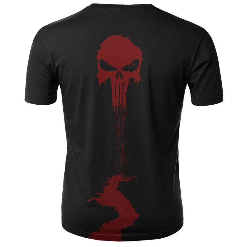 Men's 3D Skull Printed Short Sleeve T Shirts - CTHOPER