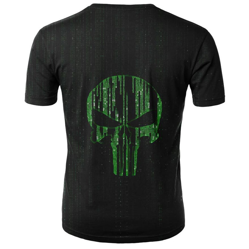 Men's 3D Skull Printed Short Sleeve T Shirts - CTHOPER