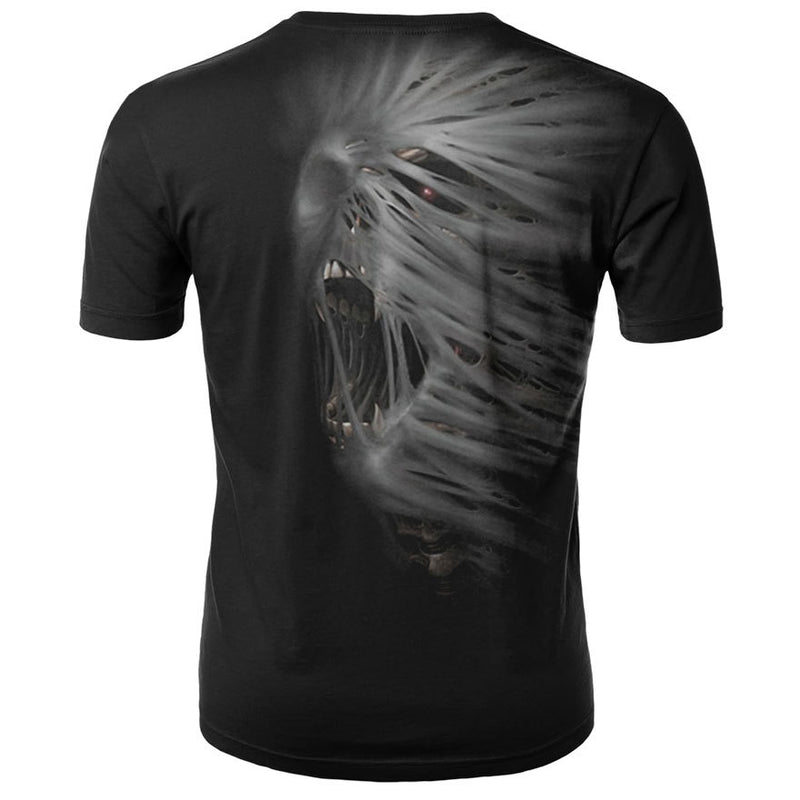 Men's Skull 3D Short Sleeve T Shirts - CTHOPER
