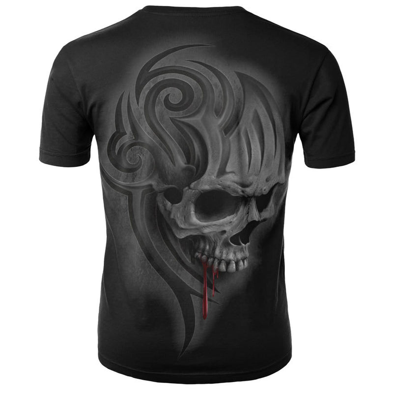 Men's Skull 3D Short Sleeve T Shirts - CTHOPER
