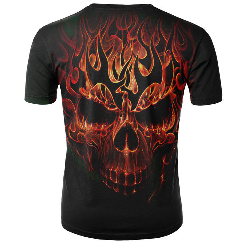 Men's Skull 3D Short Sleeve T Shirts - CTHOPER