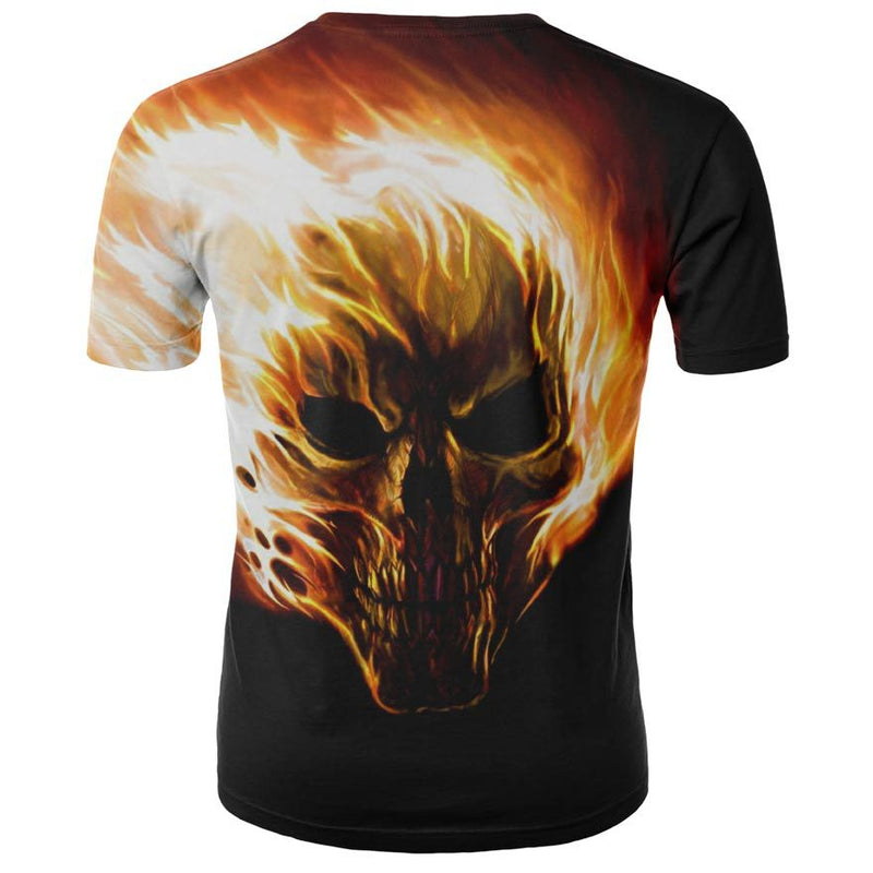 Men's Skull 3D Short Sleeve T Shirts - CTHOPER