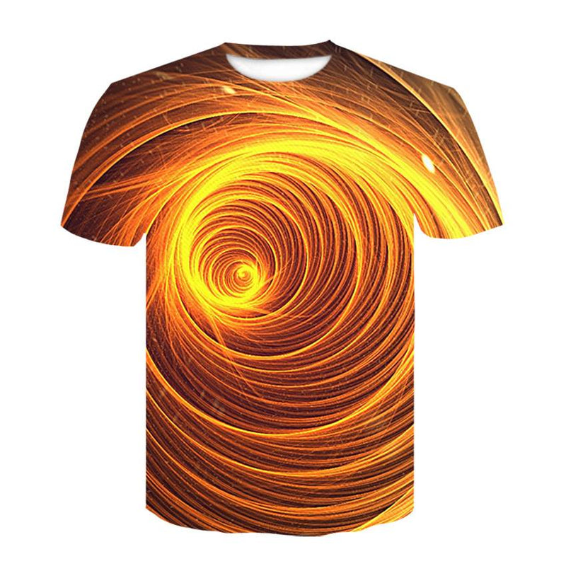 Men's 3D Vortex Short Sleeve T Shirts - CTHOPER