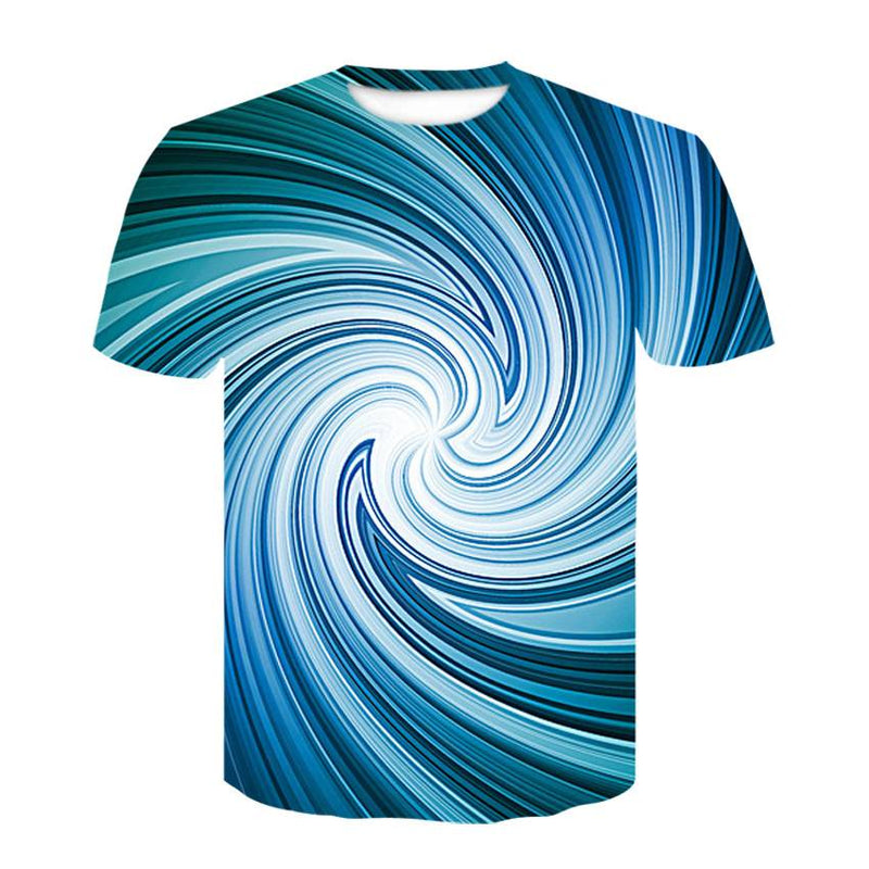 Men's 3D Vortex Short Sleeve T Shirts - CTHOPER