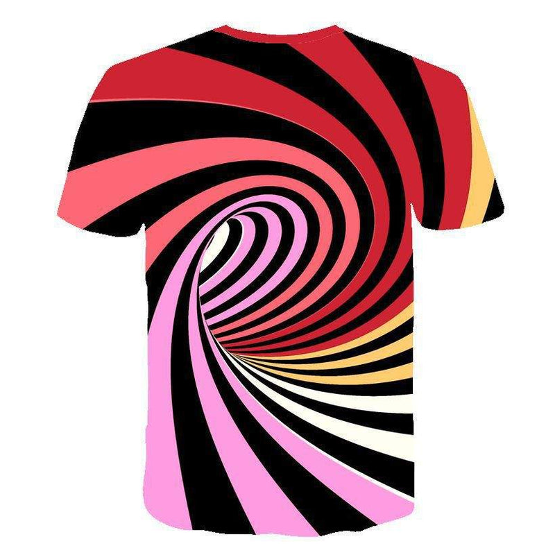 Men's 3D Vortex Short Sleeve T Shirts - CTHOPER