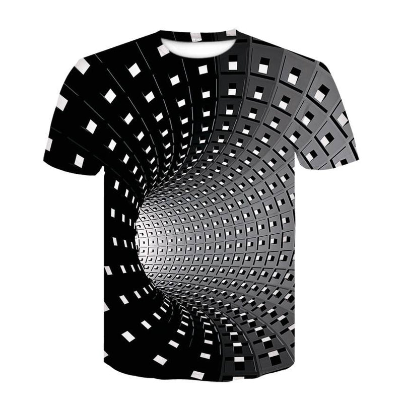 Men's 3D Vortex Short Sleeve T Shirts - CTHOPER