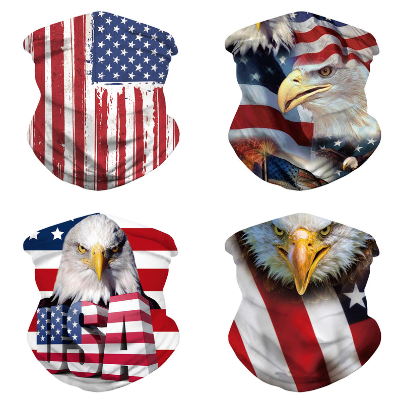 CTHOPER American Flag Gaiter/Cooling Neck Gaiter/Tube Headwear Bandana Running Cycling Motorcycle Face Mask - CTHOPER