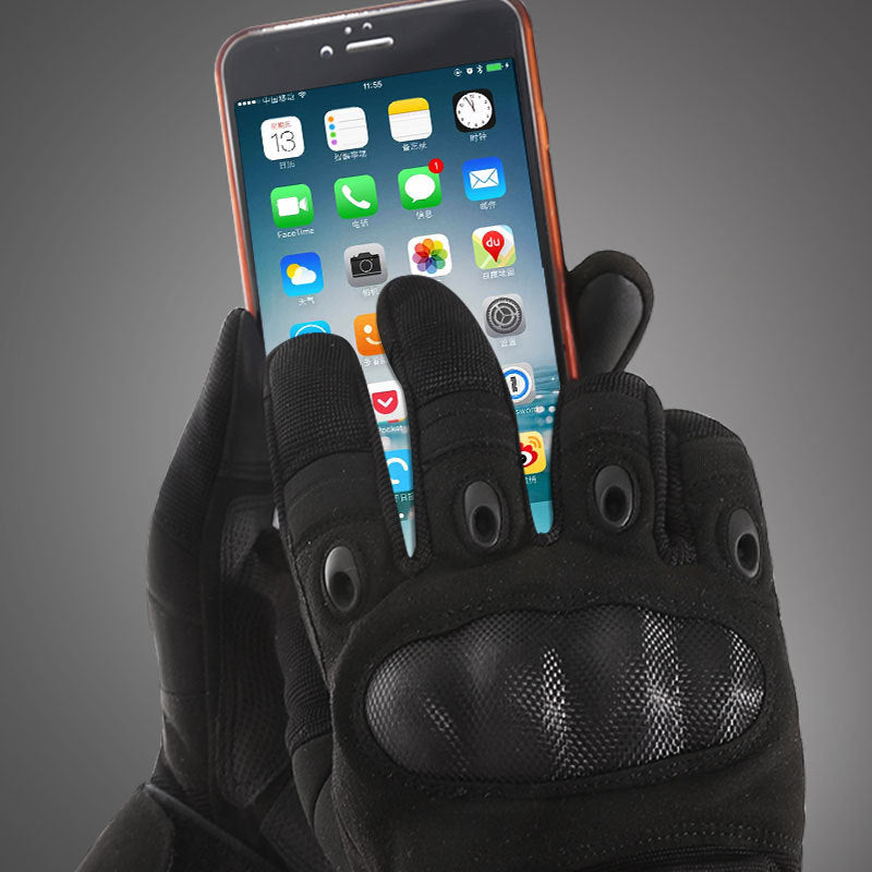 CTHOPER Men & Women Touch Screen Motorcycle Full Finger Knuckle Gloves