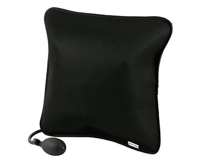 Lumbar Support Inflatable Cushion Backrest Portable Pillow with Pump for Car, Office Chair, Home, Travel, Camping - CTHOPER