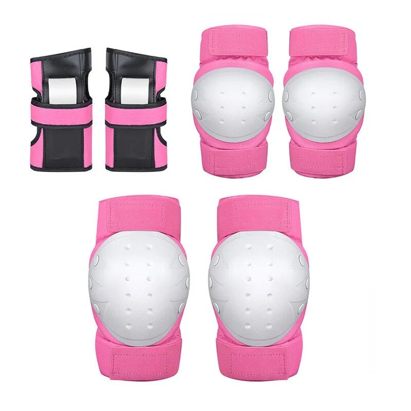 ERUMEI 6pcs Elbow Pads Wrist Pads Knee Pads for Outdoor Sports Protection Kit Inline Speed Skating Racing Bike Skateboard