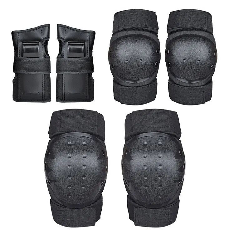 ERUMEI 6pcs Elbow Pads Wrist Pads Knee Pads for Outdoor Sports Protection Kit Inline Speed Skating Racing Bike Skateboard