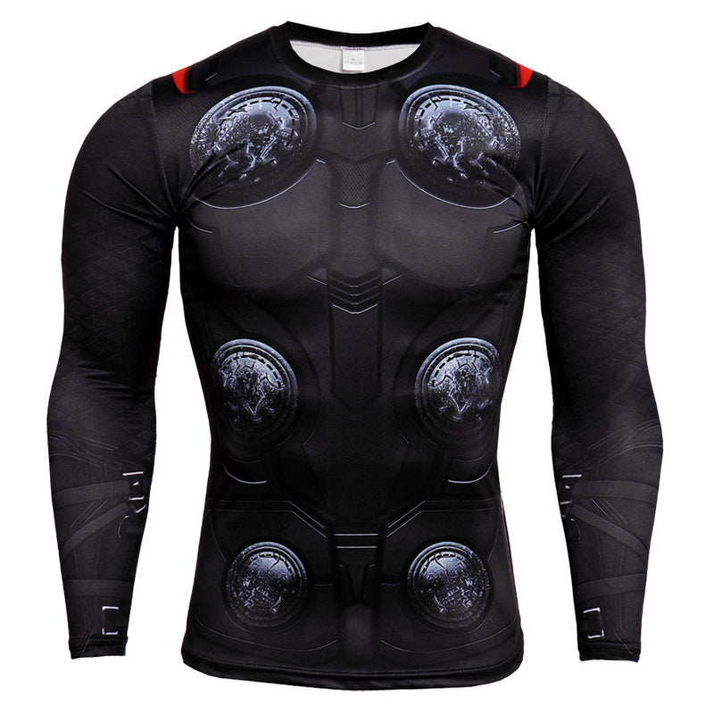 Men's 3D Printed Long Sleeve Plus Size T Shirts - CTHOPER