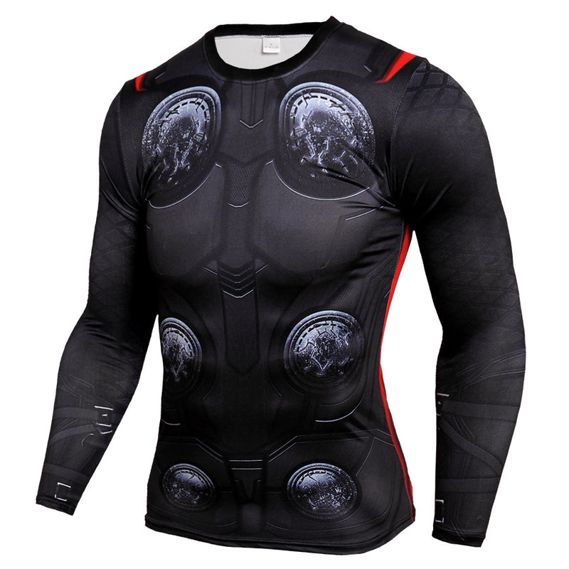 Men's 3D Printed Long Sleeve Plus Size T Shirts - CTHOPER