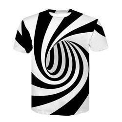 Men's 3D Vortex Short Sleeve T Shirts - CTHOPER