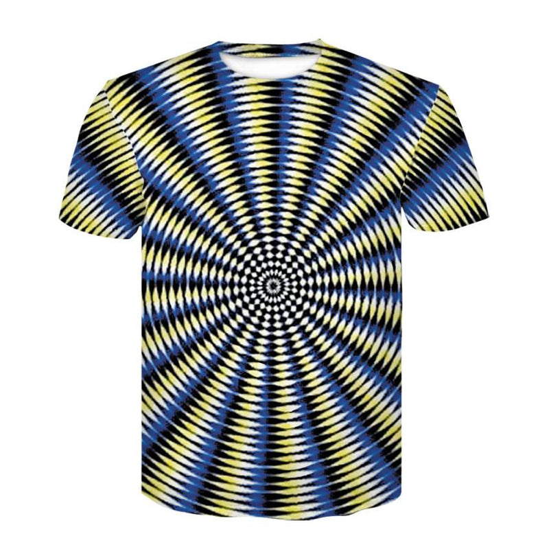 Men's 3D Vortex Short Sleeve T Shirts - CTHOPER