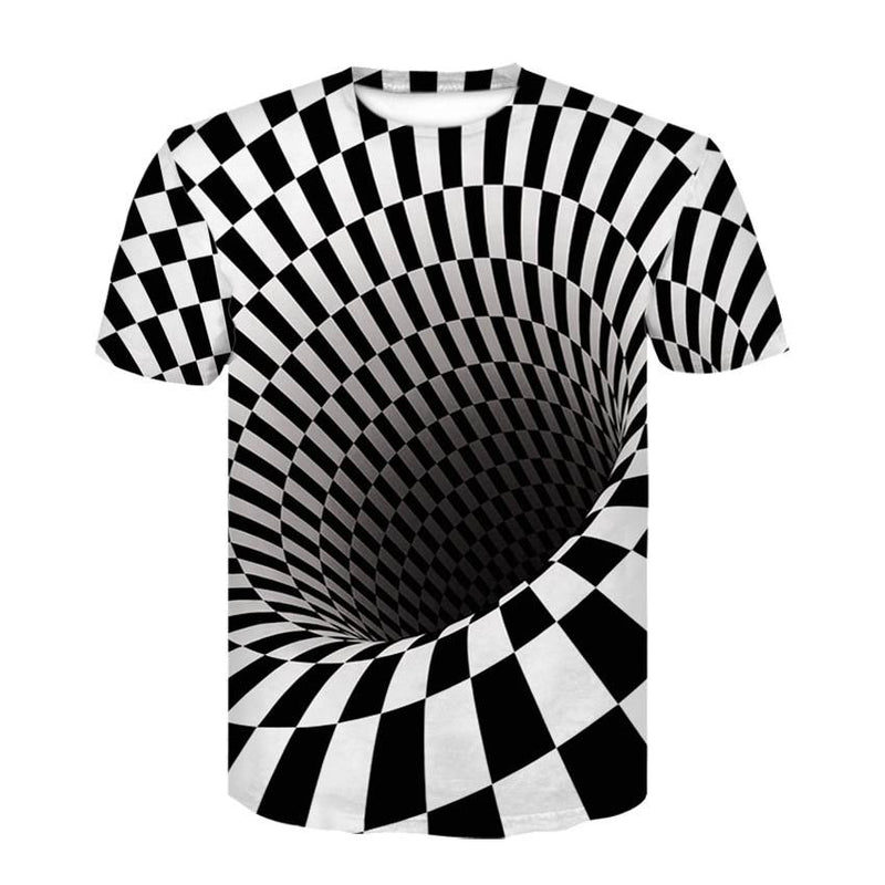 Men's 3D Vortex Short Sleeve T Shirts - CTHOPER