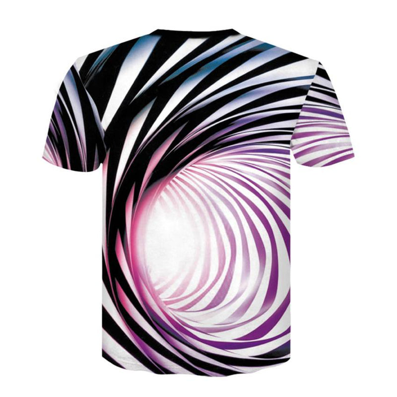 Men's 3D Vortex Short Sleeve T Shirts - CTHOPER