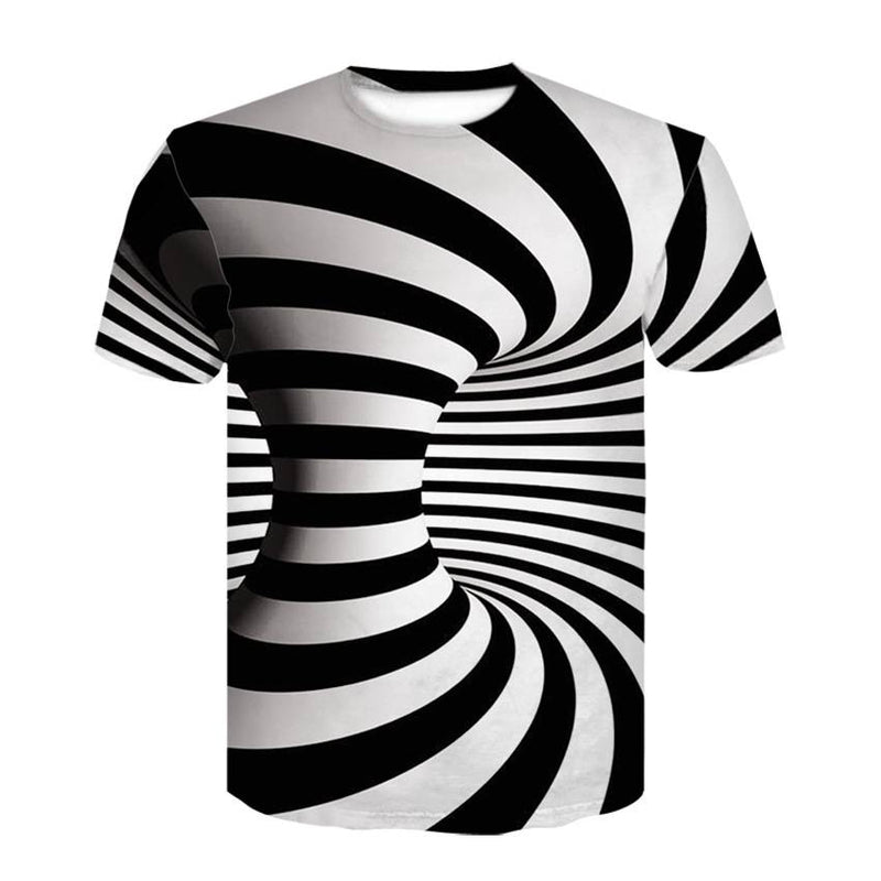 Men's 3D Vortex Short Sleeve T Shirts - CTHOPER