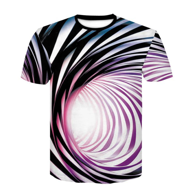 Men's 3D Vortex Short Sleeve T Shirts - CTHOPER