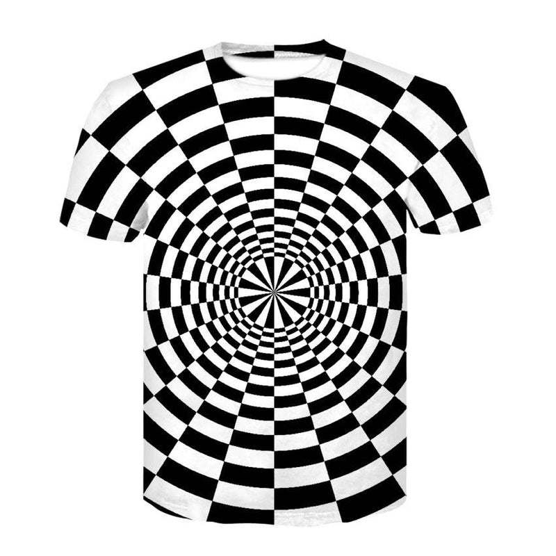 Men's 3D Vortex Short Sleeve T Shirts - CTHOPER